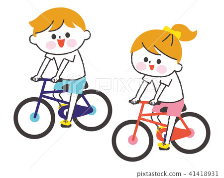 孩子們騎自行車 孩子們騎自行車 41418931
