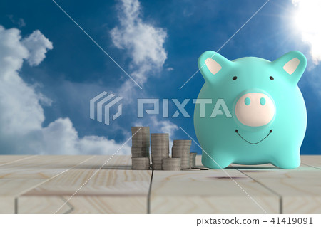 piggy bank blue color piggy bank blue color 41419091
