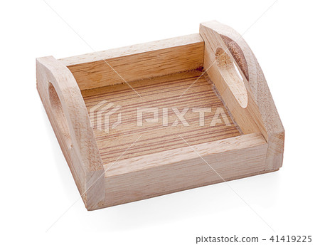 Isometric View Wooden Crate isolated on white 41419225