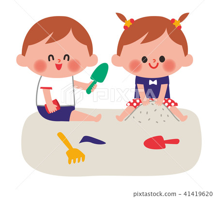 Children playing in the sand Children playing in the sand 41419620