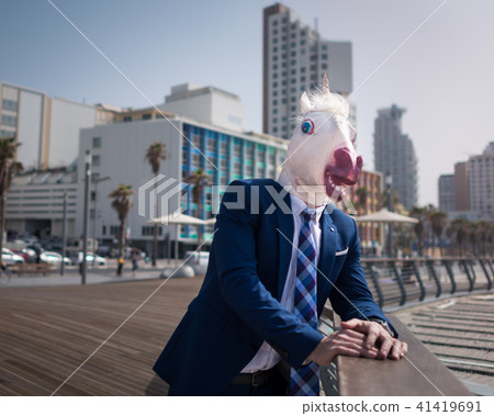 Unusual young man in elegant suit Unusual young man in elegant suit 41419691