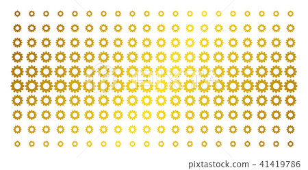 Gear Gold Halftone Effect Gear Gold Halftone Effect 41419786