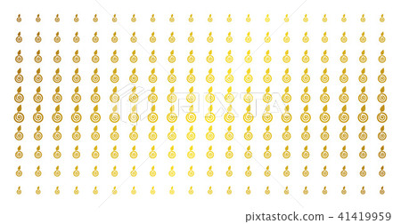 Seed Sprout Gold Halftone Matrix 41419959