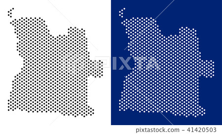 Dotted Angola Map - Stock Illustration [41420503] - PIXTA