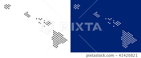 Dotted Havaii Islands Map 41420821