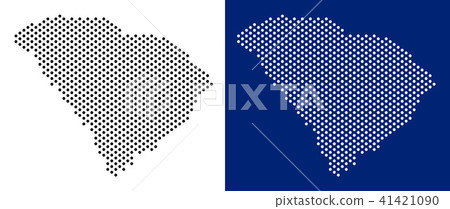Dot South Carolina State Map - Stock Illustration [41421090] - PIXTA