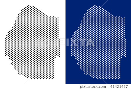 Dotted Swaziland Map 41421457