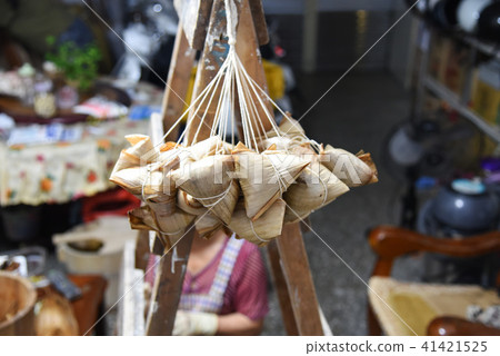 台灣家庭端午節包肉粽.粽子 41421525