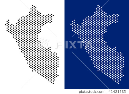 Dotted Peru Map 41421585