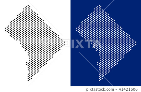 Dotted Washington DC Map 41421606