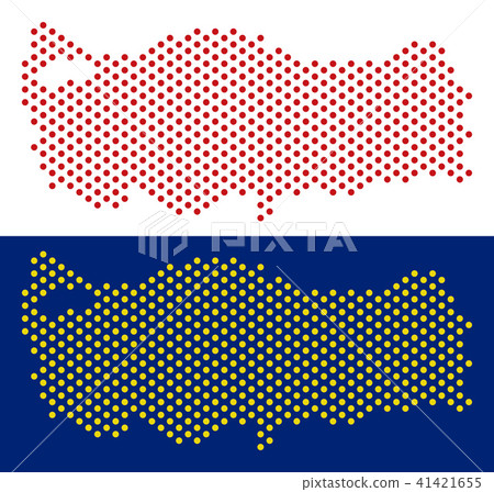 Dotted Turkey Map 41421655