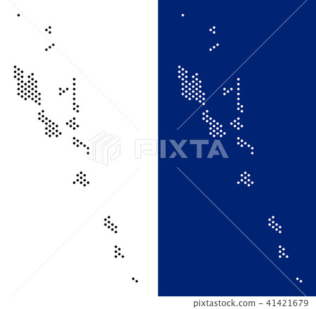 Dotted Vanuatu Islands Map Dotted Vanuatu Islands Map 41421679