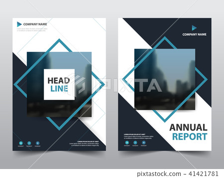 Blue Vector annual report Leaflet Brochure Flyer - Stock Illustration ...