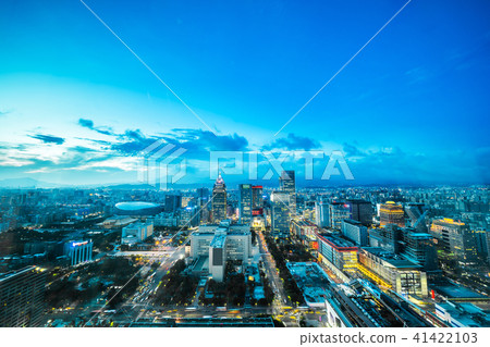 panoramic urban city skyline in Taipei 101, Taiwan 41422103