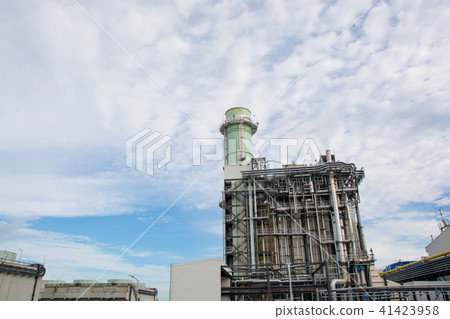 view of pipelines and towers, heavy industry. 41423958
