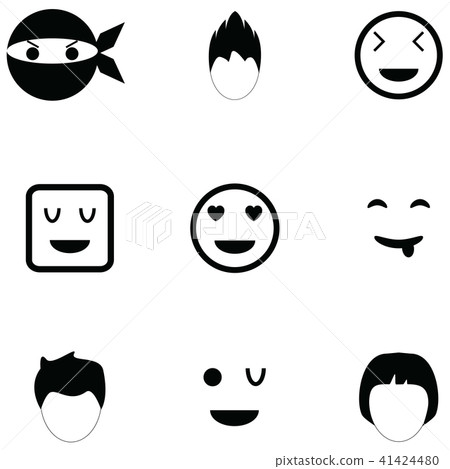 face icon set - Stock Illustration [41424480] - PIXTA