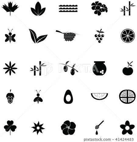fresh icon set - Stock Illustration [41424483] - PIXTA