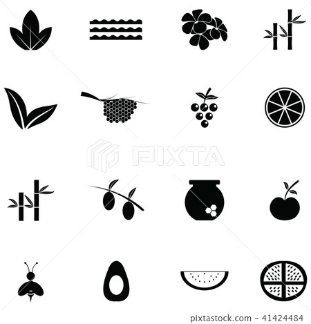 fresh icon set - Stock Illustration [41424484] - PIXTA