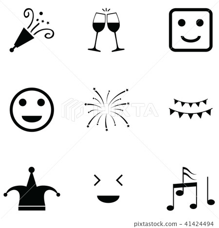fun icon set - Stock Illustration [41424494] - PIXTA