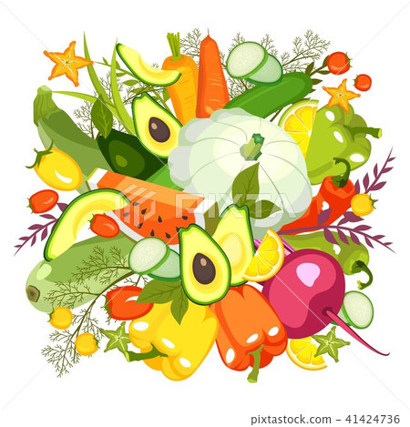 collection of ripe vegetables 41424736