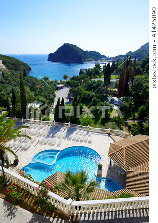 The view on a bay and beach, Corfu, Greece The view on a bay and beach, Corfu, Greece 41425090