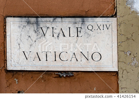 viale vaticano rome street sign 41426154