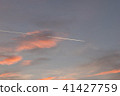 Evening blue sky with colorful clouds. 41427759