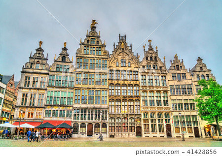 Guildhalls on the Grote Markt Square in Antwerp, Belgium 41428856