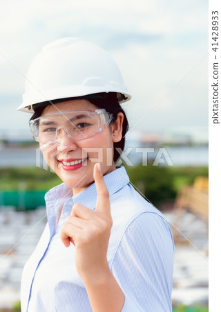 Portrait of engineer construction woman Portrait of engineer construction woman 41428933