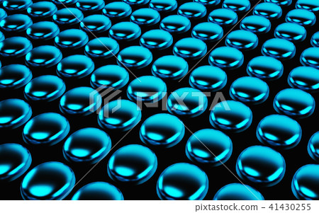 Abstract array of shinny blue polygons. 3d render 41430255