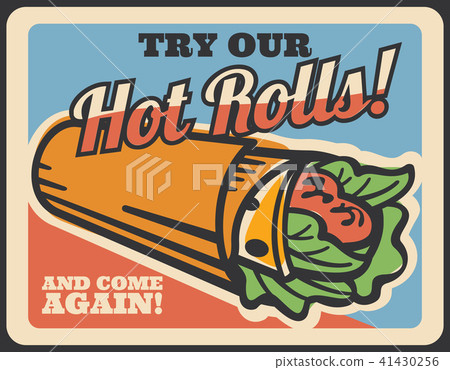Kebab, shawarma retro poster of turkish fast food Kebab, shawarma retro poster of turkish fast food 41430256