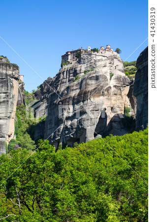 The Holy Monastery of Varlaam on the cliff at Meteora rocks, Greece The Holy Monastery of Varlaam on the cliff at Meteora rocks, Greece 41430319