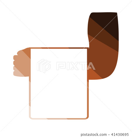 Waiter hand with towel icon Waiter hand with towel icon 41430695