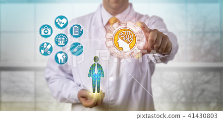 Clinician Using AI To Access Medical Records 41430803