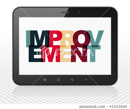 Business concept: Tablet Pc Computer with Improvement on display Business concept: Tablet Pc Computer with Improvement on display 41431684