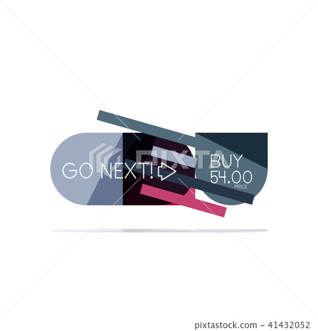 Minimal flat clean abstract option step infographic design element, geometric shapes - round squares Minimal flat clean abstract option step infographic design element, geometric shapes - round squares 41432052