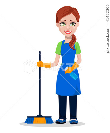 Cleaning company staff in uniform Cleaning company staff in uniform 41432306