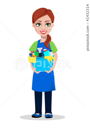 Cleaning company staff in uniform Cleaning company staff in uniform 41432314