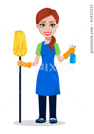 Cleaning company staff in uniform Cleaning company staff in uniform 41432315