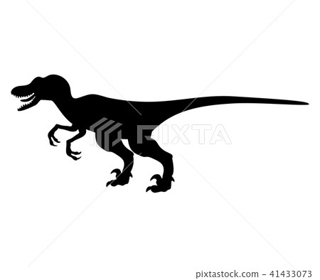 Silhouette Velyciraptor dinosaur jurassic prehistoric animal Silhouette Velyciraptor dinosaur jurassic prehistoric animal 41433073