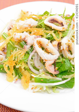 Delicious yolka and jellyfish salad 41434091