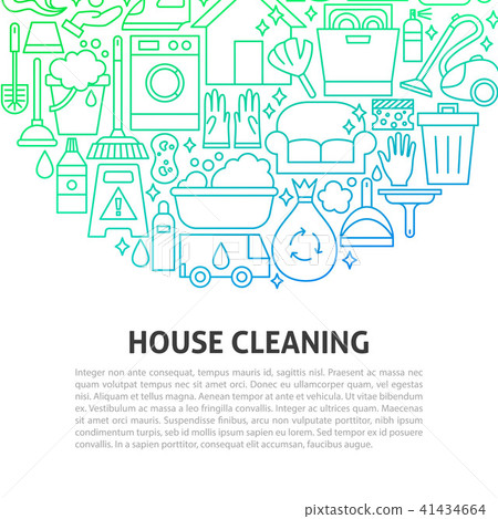 House Cleaning Line Concept 41434664