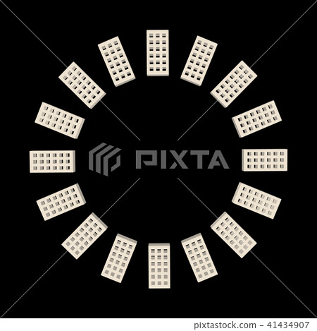 Circle of bricks. Isolated on black background. Circle of bricks. Isolated on black background. 41434907