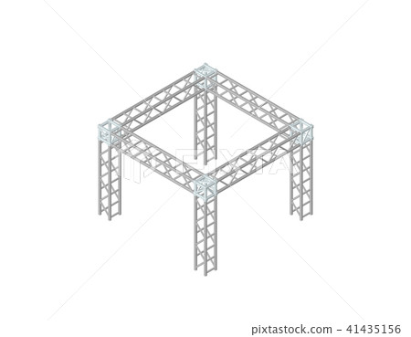 Truss construction. Isolated on white background. Truss construction. Isolated on white background. 41435156