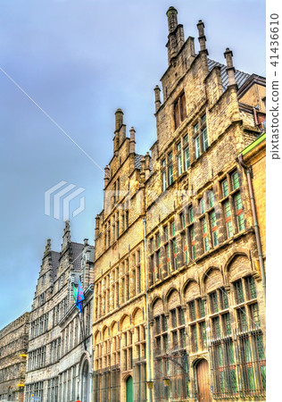 Traditional houses in the old town of Ghent, Belgium Traditional houses in the old town of Ghent, Belgium 41436610