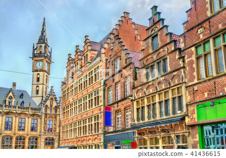 Traditional houses in the old town of Ghent, Belgium Traditional houses in the old town of Ghent, Belgium 41436615