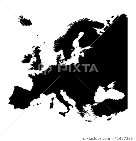 Map of Europe silhouette design isolate on white 41437356