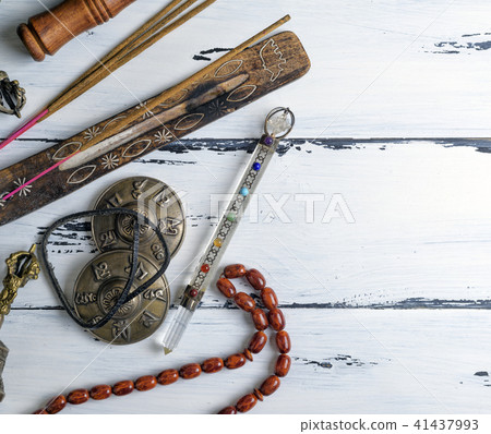 stone rosary and incense sticks stone rosary and incense sticks 41437993