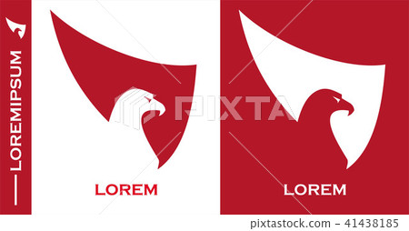 simple flat negative space of eagle head mascot. simple flat negative space of eagle head mascot. 41438185