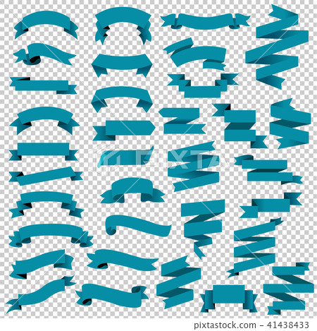 Blue Web Ribbon Big Set Transparent Background Blue Web Ribbon Big Set Transparent Background 41438433